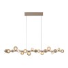 Paul Neuhaus lights E-Popup pendant light LED bronze, 18-light sources, Remote control