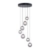 Paul Neuhaus lights Popup pendant light LED grey, 7-light sources, Remote control