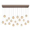 Paul Neuhaus lights Popup pendant light LED bronze, 19-light sources, Remote control