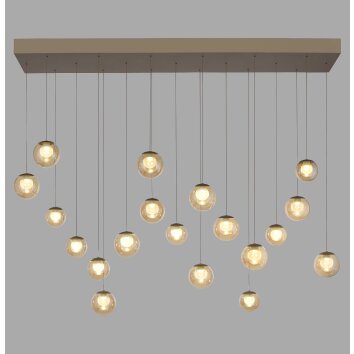 Paul Neuhaus lights Popup pendant light LED bronze, 19-light sources, Remote control