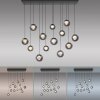 Paul Neuhaus lights Popup pendant light LED grey, 13-light sources, Remote control