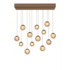 Paul Neuhaus lights Popup pendant light LED bronze, 13-light sources, Remote control