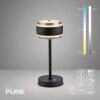 Paul Neuhaus lights Rings table lamp LED black, transparent, clear, 1-light source
