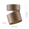 Paul Neuhaus lights Cup ceiling light LED bronze, 1-light source