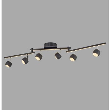 Leuchten Direkt lights JARIK ceiling light LED black, 7-light sources