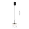 Leuchten Direkt lights PLATA pendant light LED black, 1-light source