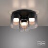 Leuchten Direkt lights ELIO ceiling light LED black, 3-light sources