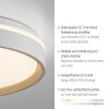 Leuchten Direkt lights MIO ceiling light LED sand-coloured, 1-light source, Remote control