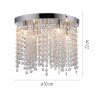 Leuchten Direkt lights KULUNKA chandelier LED silver, 4-light sources
