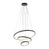 Leuchten Direkt lights CERCHI pendant light LED black, 1-light source
