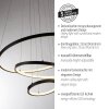 Leuchten Direkt lights CERCHI pendant light LED black, 1-light source