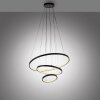 Leuchten Direkt lights CERCHI pendant light LED black, 1-light source