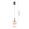 Leuchten Direkt lights NAMI pendant light LED sand-coloured, 1-light source