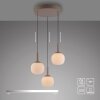 Leuchten Direkt lights NAMI pendant light LED sand-coloured, 3-light sources