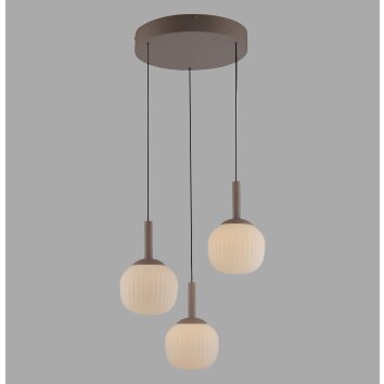 Leuchten Direkt lights NAMI pendant light LED sand-coloured, 3-light sources