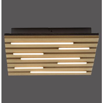 Leuchten Direkt lights AKUSTIK ceiling light LED brown, black, 1-light source