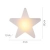 Leuchten Direkt lights STAR table lamp LED white, 1-light source, Remote control, Colour changer