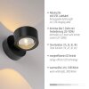 Leuchten Direkt lights AKKU-CHIA wall light LED black, 2-light sources, Remote control