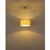 Globo lighting Deleon hanging light chrome, sand-coloured, 1-light source