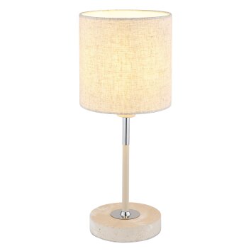 Globo lighting Deleon table lamp chrome, yellow, sand-coloured, 1-light source
