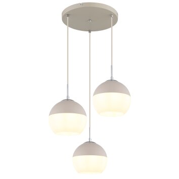 Globo lighting Ragusa hanging light chrome, white, 3-light sources
