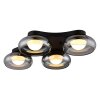 Globo lighting Carlene ceiling light LED black, 1-light source