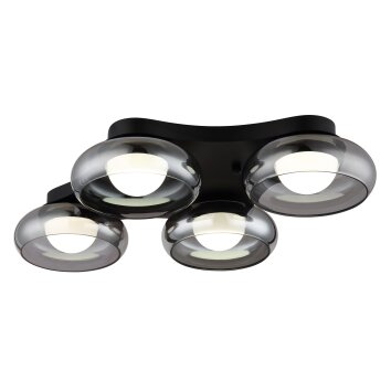 Globo lighting Carlene ceiling light LED black, 1-light source