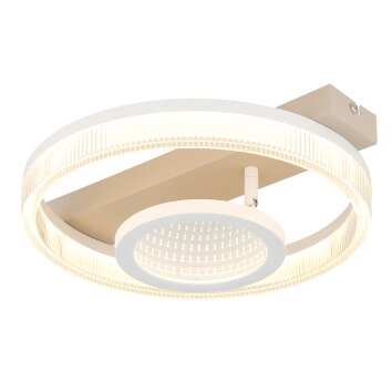 Globo lighting Zara ceiling light LED sand-coloured, white, 1-light source