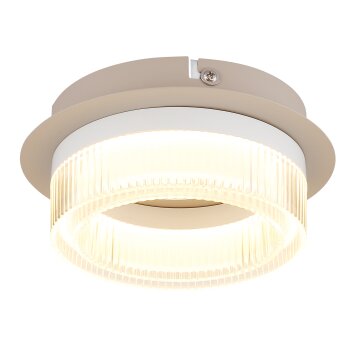 Globo lighting Zara ceiling light LED sand-coloured, white, 1-light source