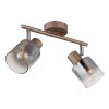 Globo lighting Walton ceiling light brown, chrome, 2-light sources