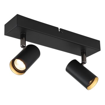 Globo lighting Este ceiling light LED chrome, black, 2-light sources