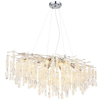 Globo lighting Kinga chandelier silver, 12-light sources