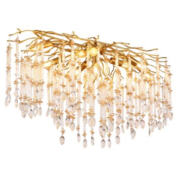 Globo lighting Gloria ceiling light gold, 10-light sources