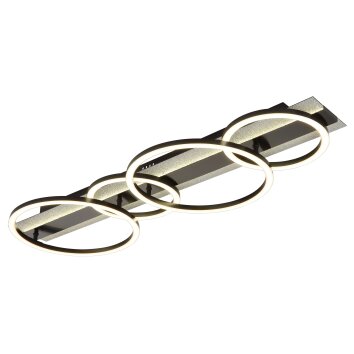 Globo lighting Norberto ceiling light LED black, silver, 1-light source