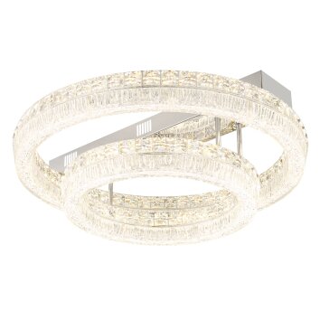 Globo lighting Laurel ceiling light LED chrome, 1-light source, Remote control