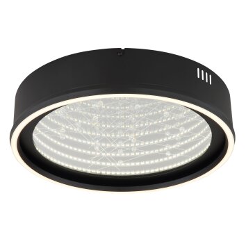 Globo lighting Mirrora ceiling light LED black, 1-light source, Remote control
