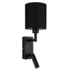 Globo lighting Zamora wall light black, 1-light source