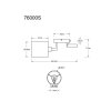Globo lighting Zamora wall light black, 1-light source