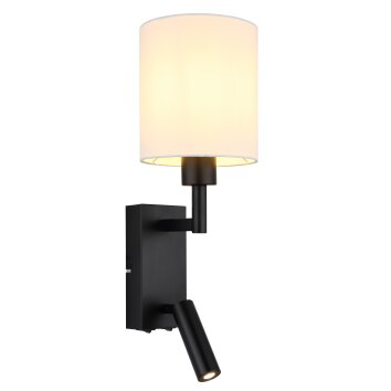 Globo lighting Zamora wall light black, 1-light source