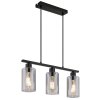 Globo lighting Hadera hanging light black, 3-light sources