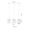 Globo lighting Gorley hanging light sand-coloured, 3-light sources