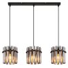 Globo lighting Daren hanging light black, 3-light sources