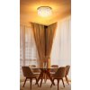 Globo lighting Gorley ceiling light chrome, sand-coloured, 5-light sources