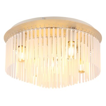 Globo lighting Gorley ceiling light chrome, sand-coloured, 5-light sources