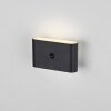 Leuchten Direkt lights ZIDDY wall light LED black, 2-light sources, Motion sensor