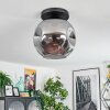 Ripoll ceiling light, globe light Smoke-coloured, 1-light source