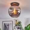 Ripoll ceiling light, globe light Smoke-coloured, 1-light source