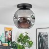 Ripoll ceiling light, globe light Smoke-coloured, 1-light source