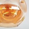 Ripoll ceiling light, globe light Amber, 1-light source