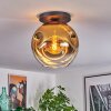 Ripoll ceiling light, globe light gold, clear, 1-light source